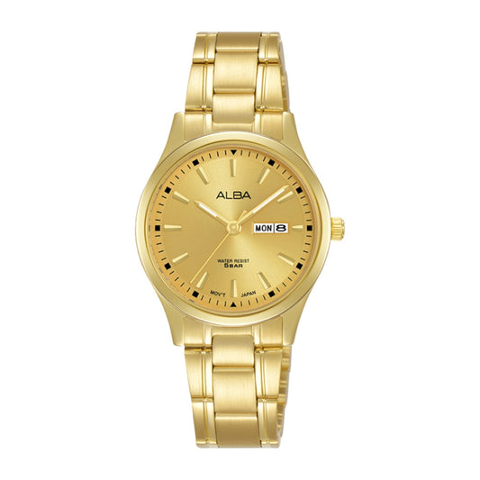 Alba Philippines Prestige AN8044X1 Gold Dial Women's Quartz Watch 28mm