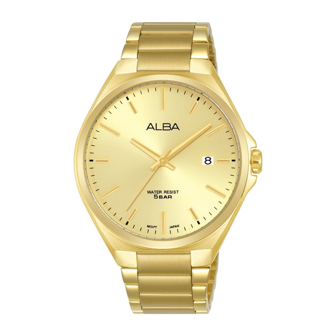 Alba Philippines AS9P82X1 Prestige Gold Dial Men's Quartz Watch 40mm