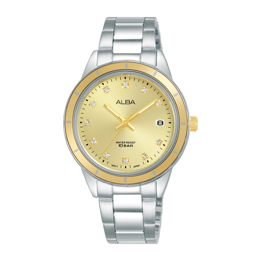 Alba Philippines AG8M85X1 Active Gold Dial Women's Quartz Watch 34mm