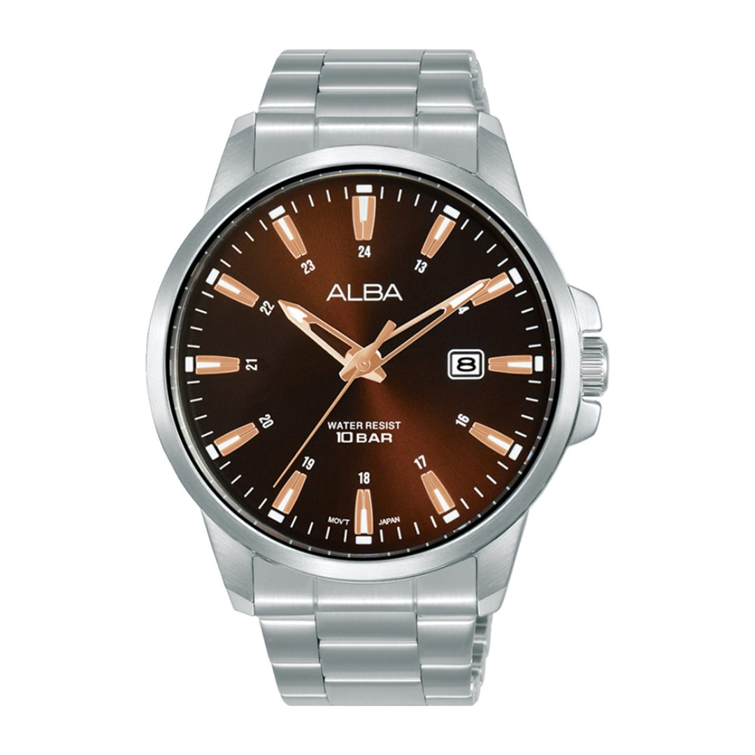 Alba Philippines AS9Q55X1 Active Brown Dial Men's Quartz Watch 43mm