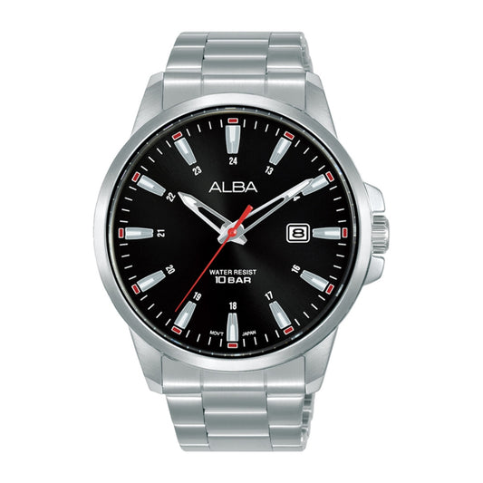 Alba Philippines AS9Q57X1 Active Black Dial Men's Quartz Watch 43mm